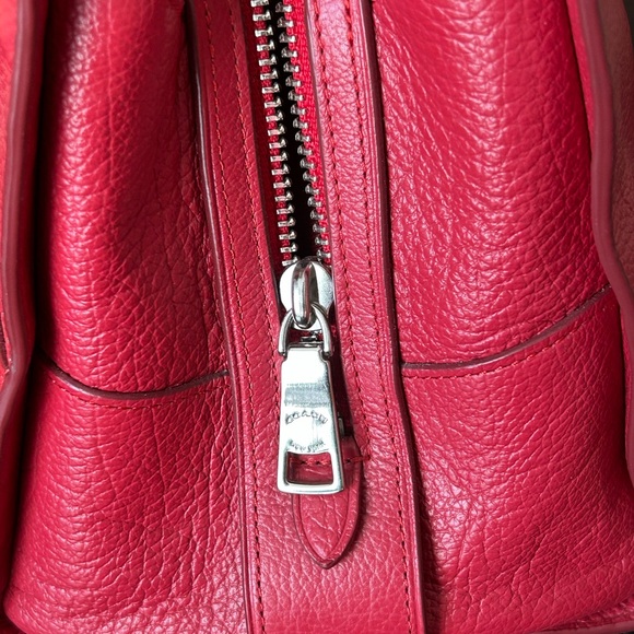 Coach Mercer 30 True Red NWT Leather Satchel with Turn-Lock - Picture 6 of 14